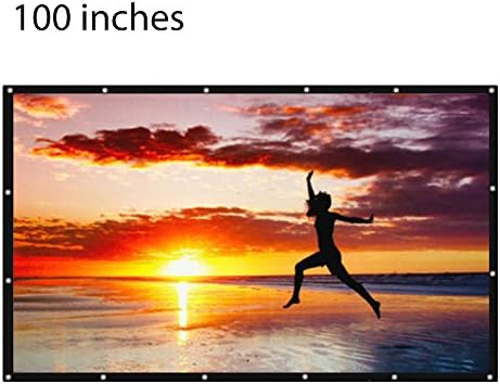 Indoor and Outdoor Projector Screen -100 inch(16:9) - Ancraft Portable Outdoor Movie Screen,PVC Fabri. Easy install on mount/wall and collapsible for HomeTheater/ Camping/ conference room presentation