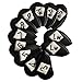 FINGER TEN Premium Synthetic Leather Stylish Iron & Wedge Golf Head Covers Value 12 Piece Set, Embroidered Labels & Fits Most Clubs Gift Set, Travel Protection Accessories (Both Side-Black)