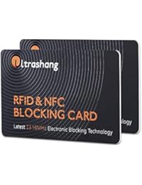Ultrashang 2Pcs RFID Blocking Card, Fuss-free Protection for Entire Wallet Shield, Credit Card Protector NFC Bank Debit Blocker, Identity Theft Prevention for Passport Travel Security (Ver. 2.0)