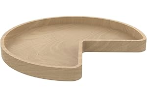 Rev-A-Shelf Banded Wood Full Kidney Lazy Susan for Corner Base Cabinets, Standard, Natural Maple