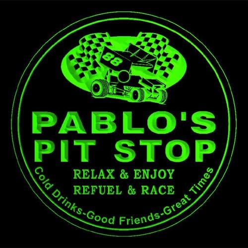 4 x ccpu0344-g Pablo parada en boxes de cerveza del coche de carreras