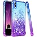 Ruky iPhone Xs Max Case, iPhone Xs Max Glitter Case, Gradient Quicksand Series Girls Women TPU Bumper Cushion Reinforced Corners Protective Liquid Case for iPhone Xs Max 6.5 inch 2018 - Blue&Purple