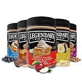 Legendary Foods Almond, Cashew & Peanut Butters | Keto Diet Friendly, Low Carb, No Sugar Added, Vegan I Variety Pack (16oz Jar, 5 Pack)