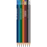 GRAPHITE Hexagon Misprint Pencils - 2 HB Lead, Multicolored Wood-Case Designs, Sharpened with Eraser - Ideal for Home, School and Office Use - Box of 144 Pcs