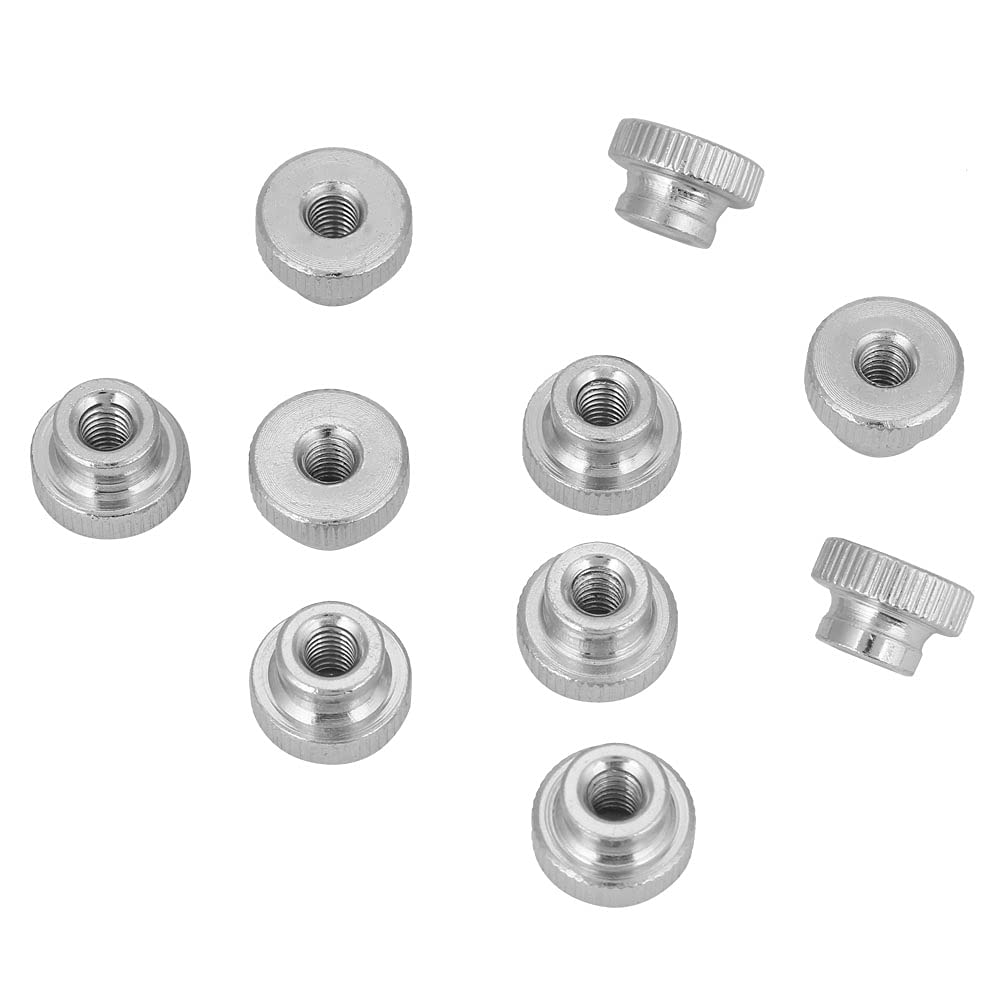 M3 M4 M5 M6 M8 M10 Nickel Plated Carbon Steel Hand Tighten Knurled Thumb Nuts Handle with Nuts(M3（10pcs）)