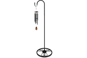 JETTIFY Upgraded Adjustable Shepherds Hooks for Outdoor Indoor, 63 Inch Wind Chime Stand, Shepherds Hooks for Hummingbird Feeders, Hanging Plants, Lanterns, Wind Chime