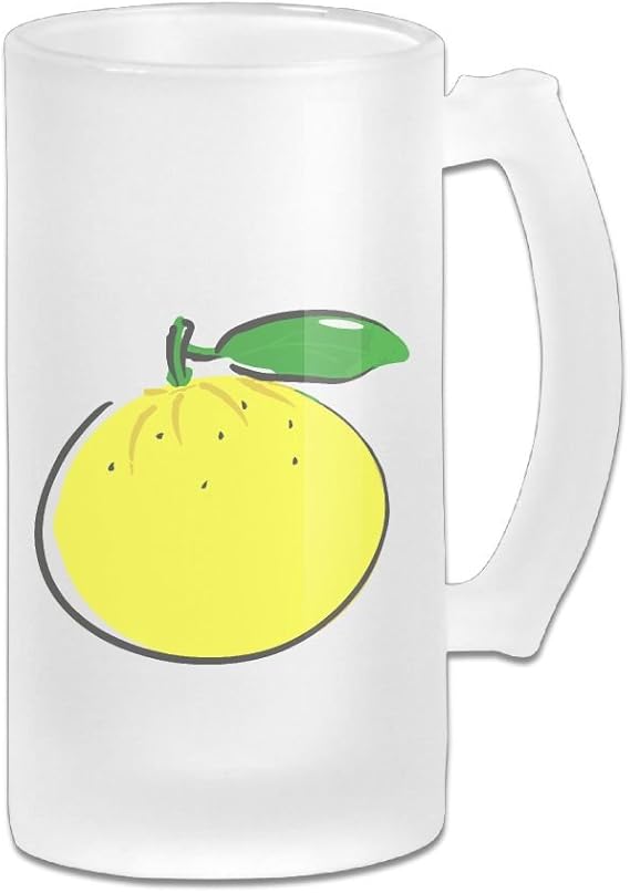 Amazon Co Jp Milicamp ビールジョッキ ゆず スダチ フルーツのイラスト ガラスジョッキ マグカップ ミルク コーヒー カップ 酒器 ビール500ml ギフト 父の日 服 ファッション小物
