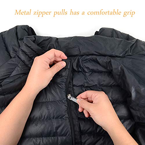 Anpatio Zipper Pulls Tab Replacement Matel Zip Fixers Locking Repair Tag for Backpack Boots Jacket Luggage Cloth Suitcase Coat Silver and Black (#3, 5) 20pcs