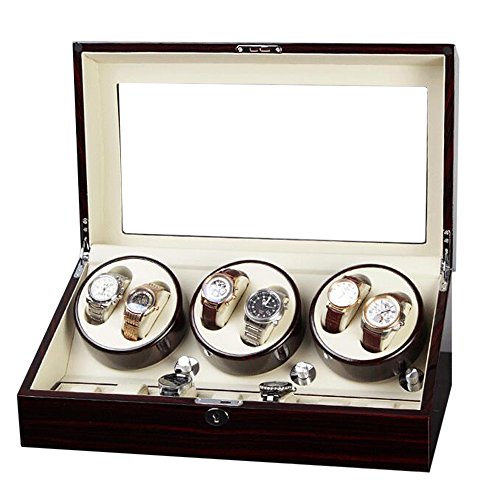 Six Watch Winder with Quiet Motor for Piano Finished