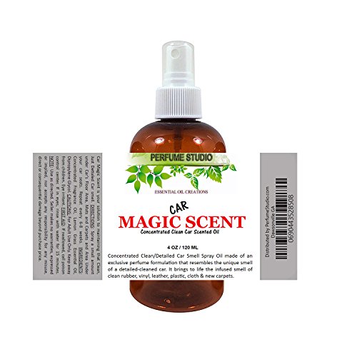 Car Magic Scent. Clean Car Smell Concentrated Oil Spray. A Premium, Long Lasting Pure Perfume Oil Infused with Lemongrass Essential Oil that Eliminates Odors / Kills Surface Bacteria; 4oz Spray Bottle