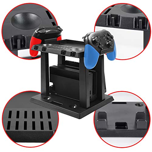 INFURIDER Multifunctional Storage Stand for Nintendo Switch Tower Holder Bracket for Nintendo