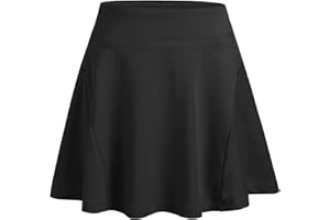 Zaclotre Girls Active Skort High Waisted Pleated Tennis Skirt Running Workout Athletic Skirts with Shorts 4-12Years