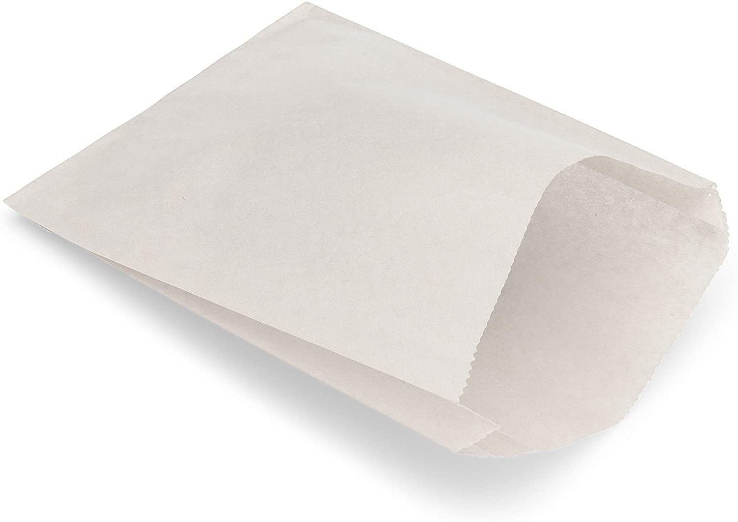 Photo 1 of White Paper Sandwich Style Bags (200) 6"x 1"x 8" Dry Wax Grease Resistant Bags. Perfect for Sandwiches, Cookies, Pastries, Take Out, and Gifts