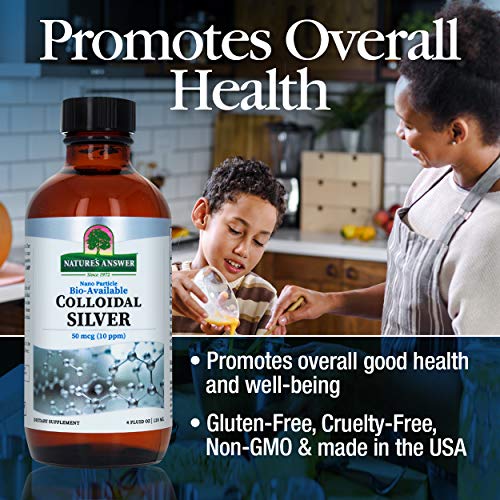 Colloidal Silver Liquid 10 PPM 50 MCG High Potency Superior Elemental