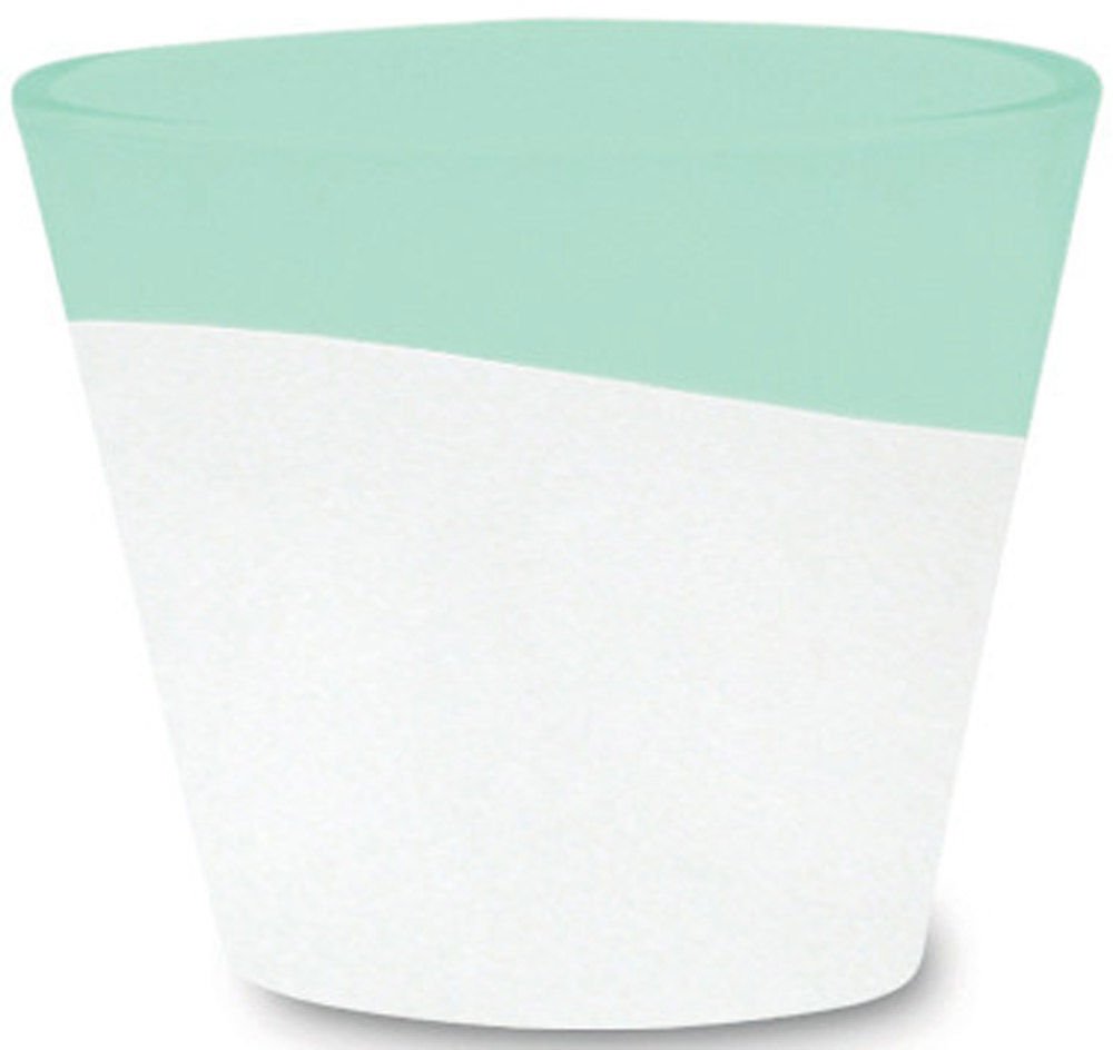 Yankee Candle Serene Sandblast Aqua Sampler Holder, Glass, White/Green