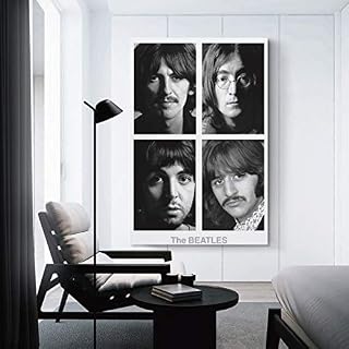 XYDQ Poster sur toile The Beatles Band noir et blanc – Art mural – Impression moderne – Décoration de chambre de famille… - Les Beatles, Paul McCartney, John Lennon, RIngo Starr, George Harrison XYDQ Poster sur toile The Beatles Band noir et blanc - Art mural - Impression moderne - Décoration de chambre de famille… – Image 3