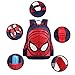SUNBABY Boys' Backpack Spiderman Fans Gift Waterproof Comic School Bag with Lunch Kit (Spiderman-Dark Blue, One Size)