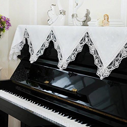 当店一番人気 ピアノカバー 田園風 透かし彫り 防塵カバー アップライトピアノ トップカバー北欧 Unusual 豪華 白 おしゃれ レース