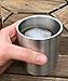 Stainless Whiskey Old Fashioned Glass - Double Walled - 10oz Lowball by Lancaster Steel, set of 2