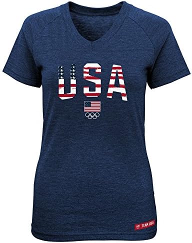 Olympics Youth Girls USOC Flag Included Short Sleeve Tee