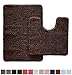 Gorilla Grip Bathroom Rug Sets, Soft Chenille 2 Piece Area Rugs Set, Toilet Base Mat and 30x20 Carpet, Absorbent Microfiber Washable Mats Dry Quickly, Home Decor and Bath Room Accessories, Brown