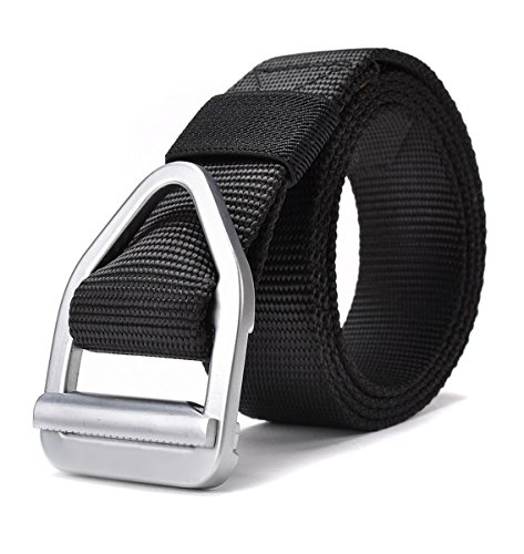 JASGOOD Men's Nylon Military Style Casual Belt, Rigger Army Outdoor Belt Tactical Webbing Buckle Belt