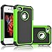 Tekcoo Compatible for iPhone 5S Case/iPhone SE Case/iPhone 5 Case, [Tmajor Series] [Green/Black] Shock Absorbing Hybrid Defender Rugged Cover Skin Shell Hard Plastic Outer & Rubber Silicone Inner