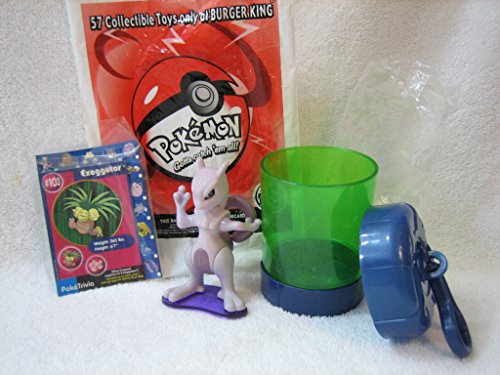 Burger King 1999 Pokemon Pokeballs MEWTWO Toy with EXEGGUTOR Trading Card