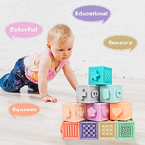 image for Mixi Baby Toys Blocks, Soft Blocks for Babies 6 Month Baby Toys Teet