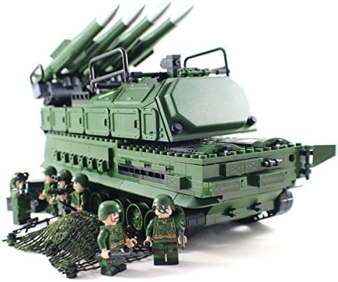 Army Mobile SAM Air Defense Tank - Military Building Block Toy