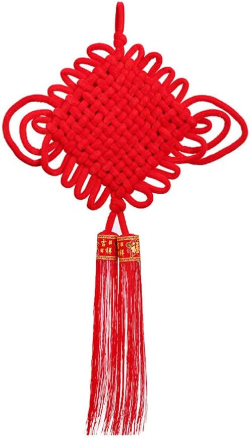 Amazon Com Amosfun Chinese New Year Decoration Chinese Knot Fortune Tassel Traditional Red Lucky Oriental Onaments For 2020 Spring Festival Lunar New Year Size 8 Home Kitchen