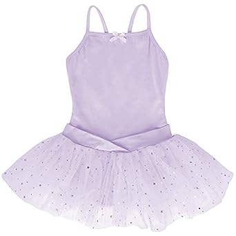 Dancina Mädchen Ballettkleid aus Baumwolle mit Tüllrock
