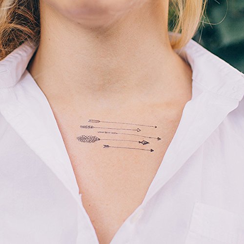Metallic Temporary Tattoos, 12 Sheets, 200 Designs