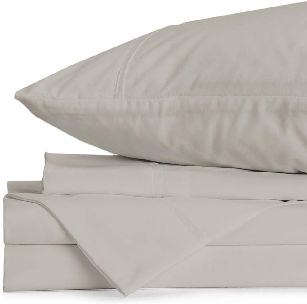 Jennifer AdamsLux Collection Sheet Set, 4-Piece Microfiber Sheets & Pillowcases - Ultra-Soft, Breathable and Wrinkle-Resistant for Queen Size Bed (Queen, Linen)