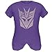 Transformers - Unisex Baby Decepticon Infant Romper - 6 month Purple
