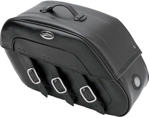 Saddlemen S4 Rigid-Mount Specific-Fit Quick-Disconnect Drifter Saddlebags with LED Lights - Black Bezel 3501-0417-LEB by Saddlemen