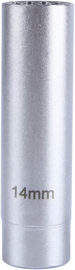 IUSOT 14mm Spark Plug Socket, 12-Point, Swivel Magnetic, Compatible with 14mm Hex Spark Plugs