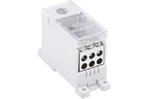 uxcell 1 Input 6 Output DIN Rail Terminal Blocks 660V 250A Connectors Distribution Block