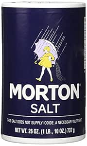 Morton Salt Regular Salt, 26 Oz, Pack of 2