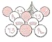 Soft Pink Quinceanera Kisses Candy Stickers, Chocolate Drops Labels - 180 Count