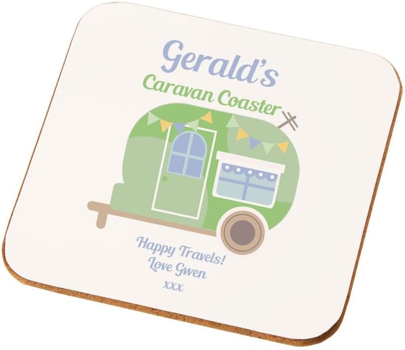 Personalised Caravan Coaster Mens Birthday Gift Camping Presents Female Christmas Ideas Amazon Co Uk Kitchen Home