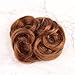 Bella Hair 100% Human Hair Scrunchies for Women Messy Bun Hair Piece Wavy/Curly Up-Do Ponytail Extension (#30 Medium Auburn/Red Brown)