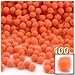 The Crafts Outlet 100-Piece Multi Purpose Pom Poms, Acrylic, 7mm/0.28-inch, Round, Neon Orange