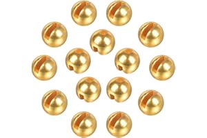 MUUNN 50pcs Tungsten Slotted Beads for Fly Tying, Sink Deeper and Faster 12 Colors/13 Sizes Slotted Tungsten Beads Fly Tying Beads Head Fly Tying Materials