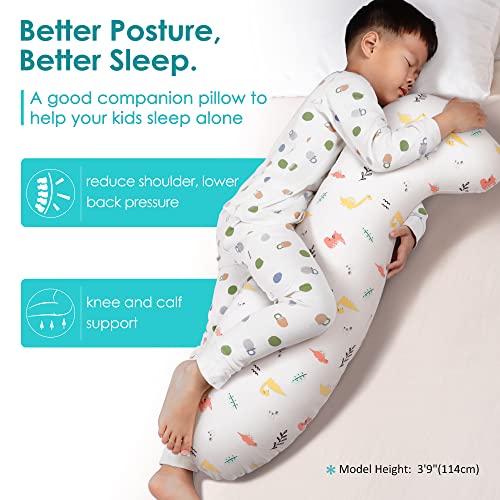 BYRIVER Contour Cooling Cute Body Pillow for Kids Girls Boys Toddler