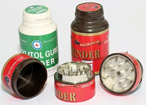 1PC 3 Layer Classic Fashion Hidden Chewing Gum Style Metal Herbal Grinder Herb Tobacco Grinder Smoking Pipe Hookah