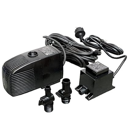 KERRY ELECTRONICS Pumpe kep1500l, 12V Teichpumpe inkl. Trafo, 1500l/h, nur 25W, 250cm Förderhöhe, inkl. Förderhöhenregulierun