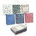 Christmas Gift Wrapping Bags with Handles, Festive Holiday Designs (10 x 4.25 In, 24 Pack)
