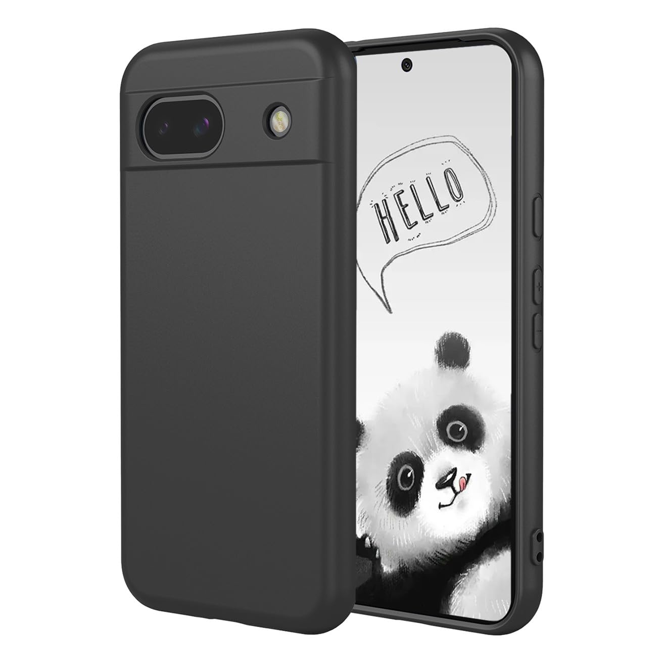 YUEQIAN Case for Google Pixel 9 5G, Ultra Slim Soft Silky Liquid Silicone Shockproof Cover, Anti-Scratch Microfiber Lining Skin-friendly TPU Gel Rubber Case. Black