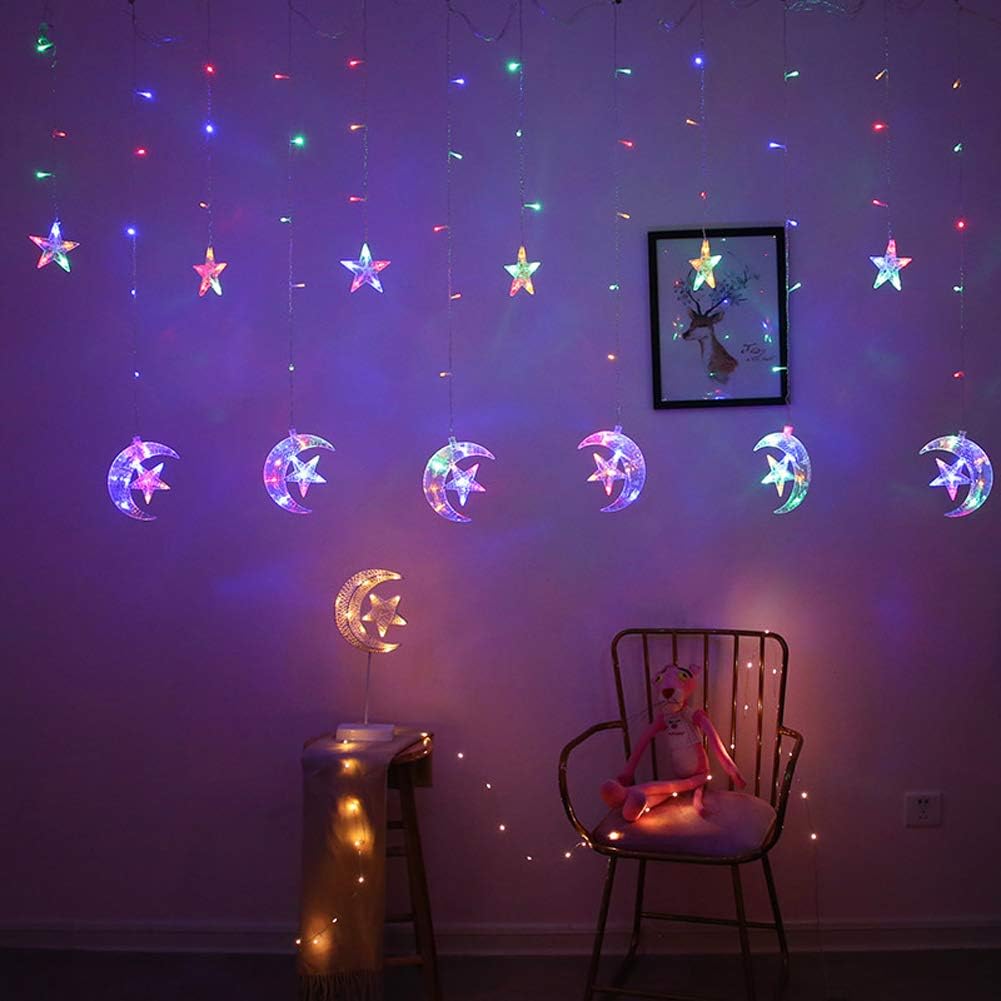 SUN123 LED Moon Star Ramadan EId String Light Islamic Muslim Decoration Party Supply